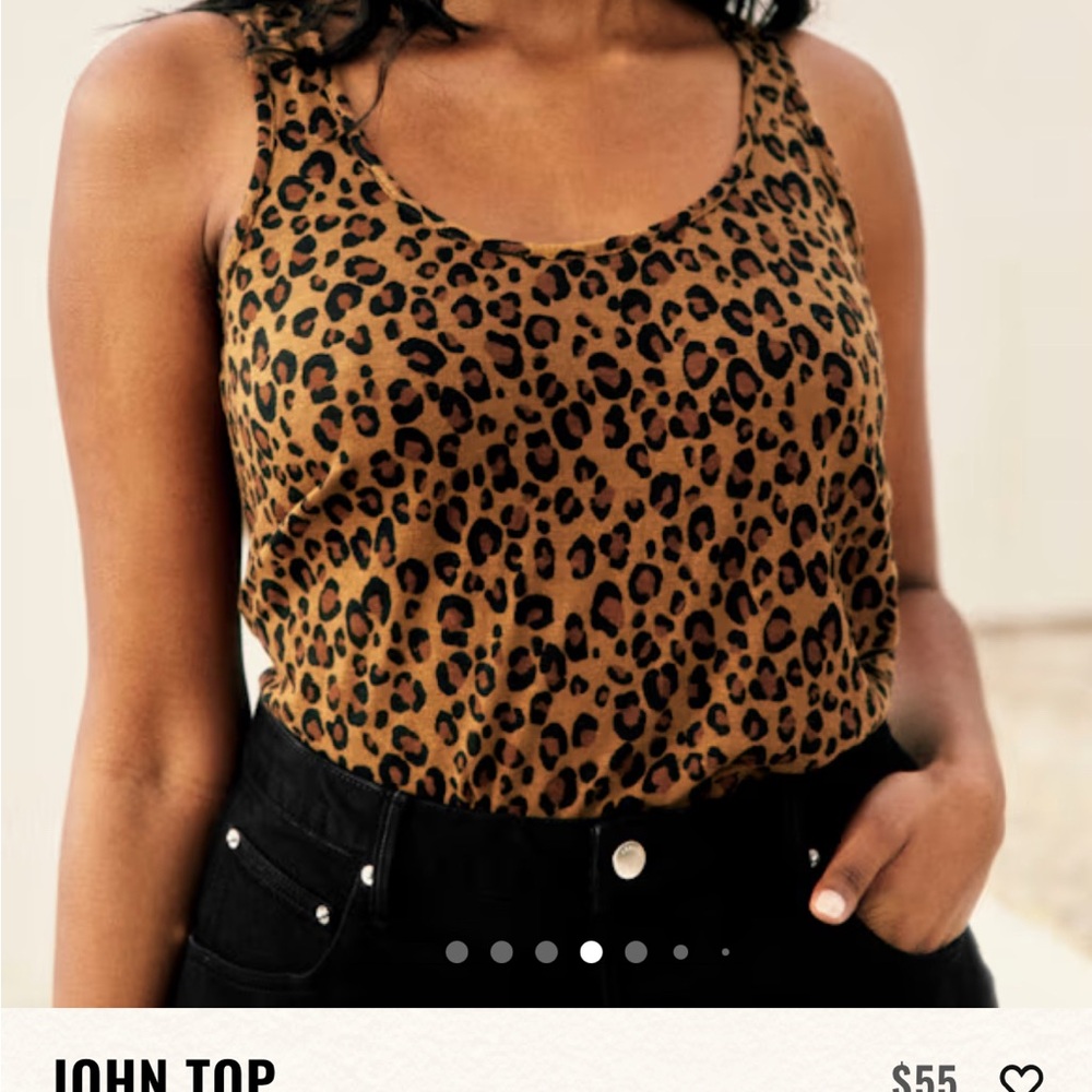 Sézane John top leopard NWOT